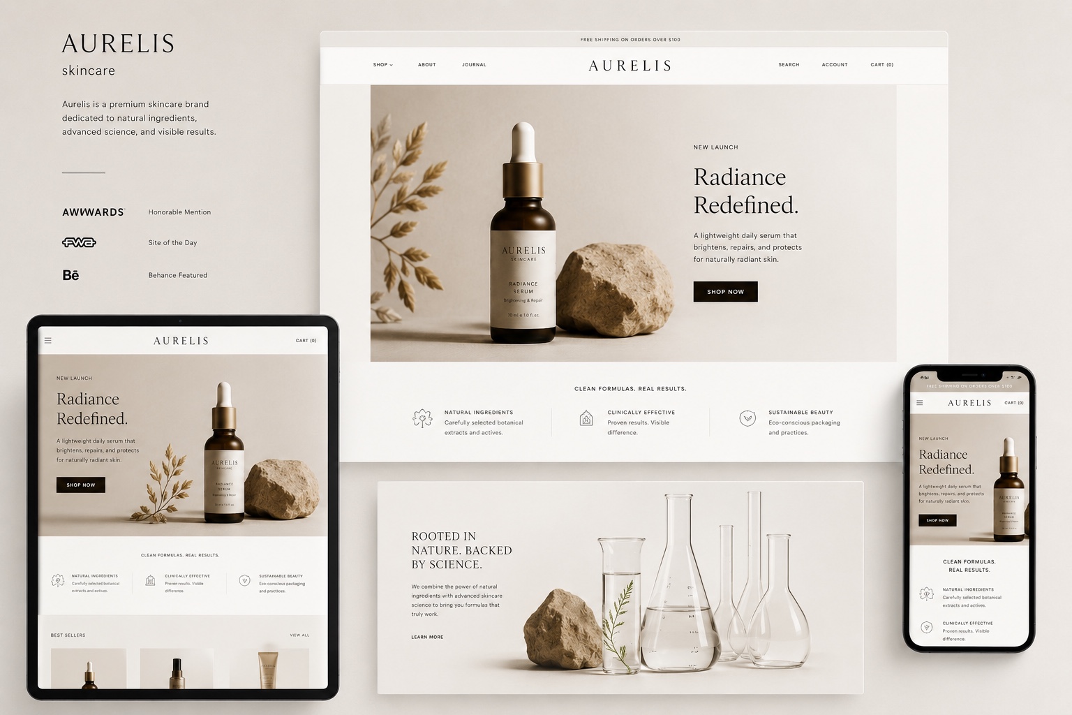 AURELIS Skincare|電商網站體驗設計